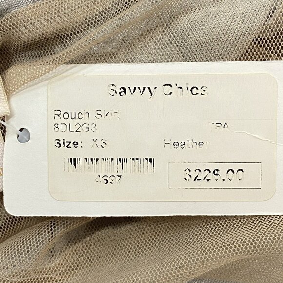 Vtg NWT TRACY REESE Women Savvy Chic Rouch Skirt Knee Length Sz XS Gray 73-10 - Picture 12 of 12